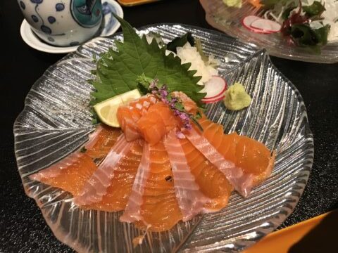 Rainbow trout sashimi